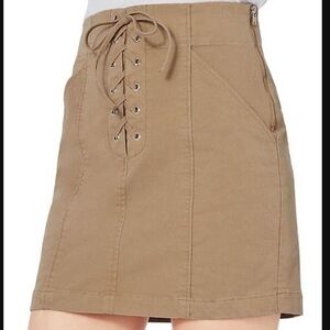 ALC tan tie up skirt